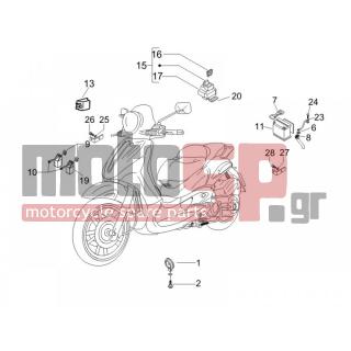 PIAGGIO - BEVERLY 500 IE E3 2007 - Ηλεκτρικά - Relay - Battery - Horn - 434541 - ΒΙΔΑ M6X16 SCOOTER CL10,9