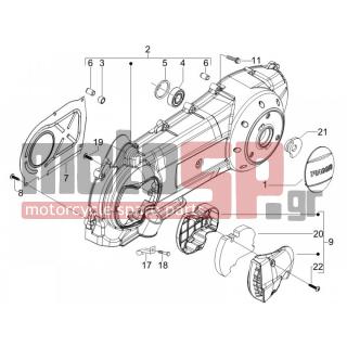 PIAGGIO - CARNABY 125 4T E3 2008 - Engine/Transmission - COVER sump - the sump Cooling - 431860 - ΟΔΗΓΟΣ 0=12X8-8