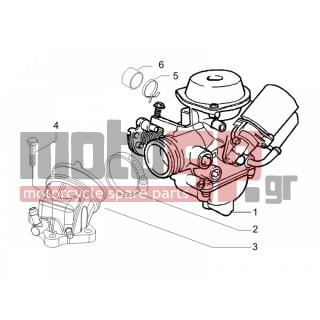 PIAGGIO - CARNABY 125 4T E3 2009 - Engine/Transmission - CARBURETOR COMPLETE UNIT - Fittings insertion - 828152 - ΒΙΔΑ