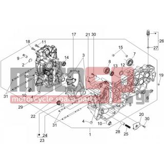 PIAGGIO - CARNABY 125 4T E3 2008 - Engine/Transmission - OIL PAN - 833701 - ΡΟΥΛΕΜΑΝ 6204/C3H