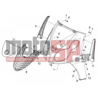 PIAGGIO - CARNABY 125 4T E3 2009 - Body Parts - mask front - 65324900DE - ΠΟΔΙΑ ΜΠΡ CARNABY ΜΠΛΕ 222/A