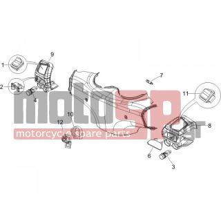 PIAGGIO - CARNABY 125 4T E3 2007 - Electrical - Switchgear - Switches - Buttons - Switches - 642670 - ΔΙΑΚΟΠΤΗΣ ΦΩΤΩΝ ΑΡ RUN FX/R-Χ7-Χ8-BEV300