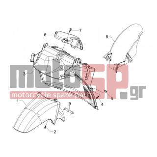 PIAGGIO - CARNABY 125 4T E3 2007 - Body Parts - Apron radiator - Feather - 259349 - ΒΙΔΑ 4,2X13