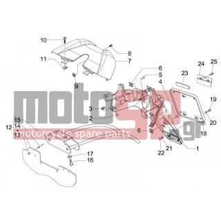 PIAGGIO - CARNABY 125 4T E3 2009 - Body Parts - Aprons back - mudguard - 270793 - ΒΙΔΑ D3,8x16