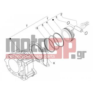 PIAGGIO - CARNABY 125 4T E3 2008 - Engine/Transmission - Complex cylinder-piston-pin - 963486 - ΑΣΦΑΛΕΙΑ ΠΙΣΤ SCOOTER 150<>250 4T