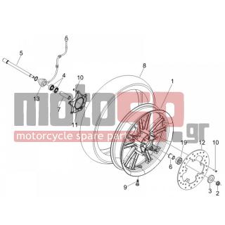 PIAGGIO - CARNABY 125 4T E3 2007 - Frame - front wheel - 649548 - ΡΟΔΕΛΑ ΤΡΟΧΟY ΜΠΡ BEV CRUIS-TOUR-CARN