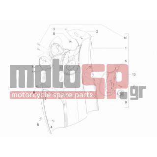 PIAGGIO - CARNABY 125 4T E3 2007 - Body Parts - Storage Front - Extension mask - 656646000C - ΠΟΔΙΑ ΕΣΩΤΕΡΙΚΗ CARNABY 125200