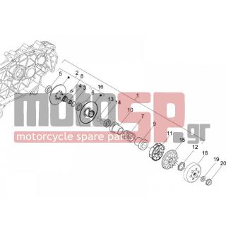 PIAGGIO - CARNABY 200 4T E3 2007 - Engine/Transmission - drifting pulley - 82753R - ΡΟΥΛΕΜΑΝ 6903-RS ΚΟΜΠΛΕΡ 125300 4Τ