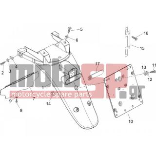 PIAGGIO - BEVERLY 125 2006 - Body Parts - Aprons back - mudguard - 268596 - ΒΙΔΑ