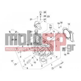 PIAGGIO - CARNABY 200 4T E3 2008 - Engine/Transmission - Group head - valves - 872999 - ΒΑΛΒΙΔΑ ΕΙΣΑΓΩΓΗΣ SCOOTER 125300