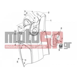 PIAGGIO - CARNABY 200 4T E3 2007 - Body Parts - Storage Front - Extension mask - 248419 - ΑΣΦΑΛΕΙΑ