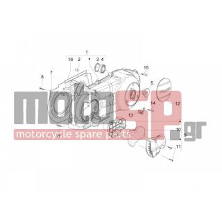 PIAGGIO - CARNABY 300 4T IE CRUISER 2010 - Engine/Transmission - COVER sump - the sump Cooling - B016792 - ΒΙΔΑ M6X30