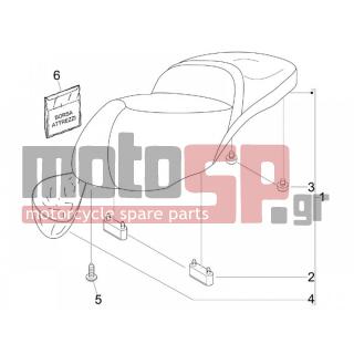 PIAGGIO - BEVERLY 125 2006 - Body Parts - Saddle / seats - Tool - 414837 - ΒΙΔΑ M6X25-B016774