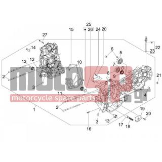 PIAGGIO - CARNABY 300 4T IE CRUISER 2011 - Engine/Transmission - OIL PAN - 830061 - ΠΑΞΙΜΑΔΙ M5X16