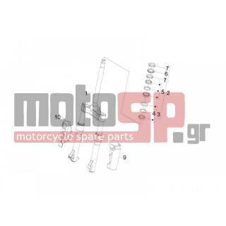 PIAGGIO - CARNABY 300 4T IE CRUISER 2010 - Suspension - Fork / bottle steering - Complex glasses - 650620 - ΚΑΠΑΚΙ ΠΙΡΟΥΝΙΟΥ CARNABY 300 CRUISER ΔΕ