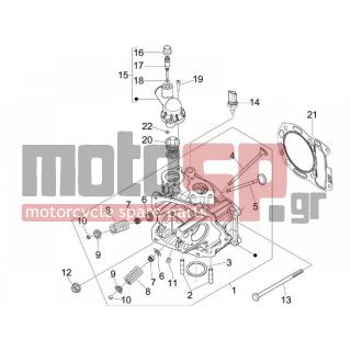 PIAGGIO - CARNABY 300 4T IE CRUISER 2011 - Engine/Transmission - Group head - valves - 436438 - ΤΣΙΜΟΥΧΑΚΙ ΒΑΛΒΙΔΩΝ SCOOTER