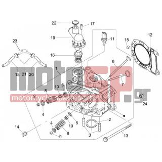 PIAGGIO - BEVERLY 125 2006 - Engine/Transmission - Group head - valves - 847594 - Cylinder head assembly