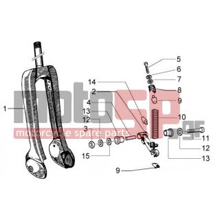 PIAGGIO - CIAO < 2005 - Suspension - Ingredients fork parts, suspension - 20108 - Παξιμάδι M8x6,5