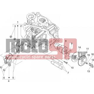 PIAGGIO - BEVERLY 125 2006 - Engine/Transmission - Complex rocker (rocker arms) - 18639 - Βίδα TE M6x20