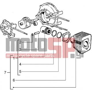 PIAGGIO - CIAO 1999 - Engine/Transmission - cylinder-piston Total