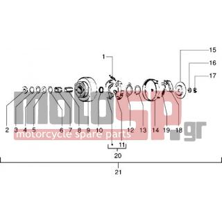 PIAGGIO - CIAO 1999 - Engine/Transmission - Total clutches - 1651495 - Δακτύλιος