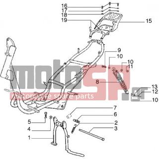 PIAGGIO - DIESIS 100 < 2005 - Suspension - Shock absorber BACK-stand - ODN00G01402241 - Καπάκι σχάρα