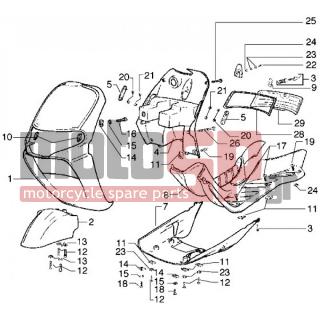 PIAGGIO - DIESIS 100 < 2005 - Body Parts - Apron-front-spoiler Sill - ODN00D01501371 - Παξιμάδι στερέωσης