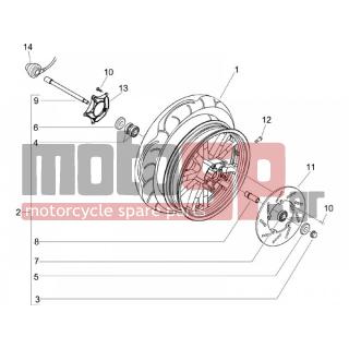 PIAGGIO - BEVERLY 125 2006 - Frame - front wheel - 601924 - Pneumatico (Michelin) 110/70-16