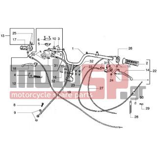 PIAGGIO - DIESIS 100 < 2005 - Frame - steering-parts Cables - ODN00F00901151 - Βίδα στερέωσης