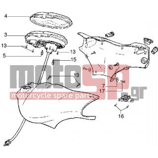 PIAGGIO - DIESIS 100 < 2005 - Electrical - steering-instrument parts Group - ODN00G01601581 - Ντουί 12v