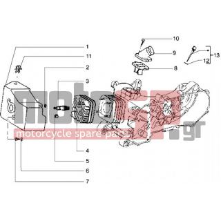 PIAGGIO - DIESIS 50 < 2005 - Engine/Transmission - Head-cooling and socket fitting cap - 436719 - Φούσκα ψύξης