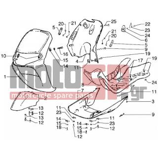 PIAGGIO - DIESIS 50 < 2005 - Body Parts - Apron-front-spoiler Sill - ODN00D01501371 - Παξιμάδι στερέωσης