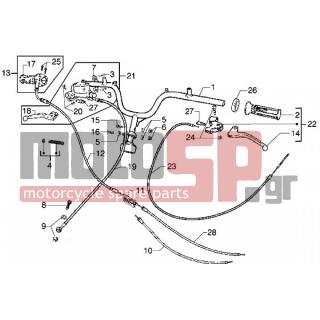 PIAGGIO - DIESIS 50 < 2005 - Frame - steering-parts Cables - ODN00G00904431 - Ντίζα φρένου