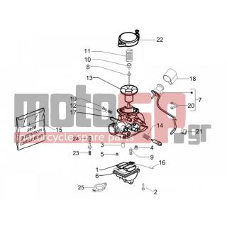 PIAGGIO - FLY 100 4T 2006 - Engine/Transmission - CARBURETOR accessories - 828824 - ΚΑΠΑΚΙ ΒΑΛΒΙΔΑΣ ΚΑΡΜΠ SCOOTER 50 4T