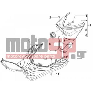 PIAGGIO - FLY 100 4T 2006 - Body Parts - Central fairing - Sill - 259349 - ΒΙΔΑ 4,2X13