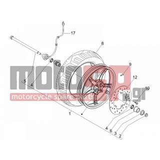 PIAGGIO - FLY 100 4T 2007 - Frame - front wheel - 271740 - ΠΑΞΙΜΑΔΙ ΜΠΡ ΤΡ TYPHOON-X8-SHIVER-DORSO