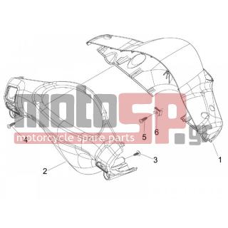 PIAGGIO - FLY 100 4T 2012 - Body Parts - COVER steering - 270793 - ΒΙΔΑ D3,8x16