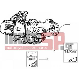 PIAGGIO - FLY 100 4T 2011 - Engine/Transmission - engine Complete - 497552 - ΣΕΤ ΦΛΑΝΤΖΕΣ+ΤΣΙΜ SCOOTER 100 4T