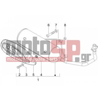 PIAGGIO - FLY 100 4T 2012 - Exhaust - silencers