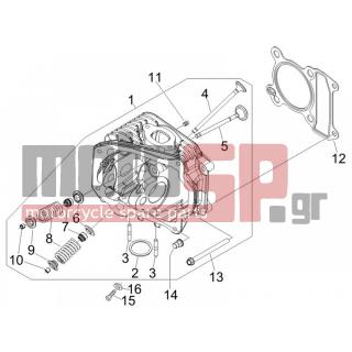 PIAGGIO - FLY 100 4T 2011 - Engine/Transmission - Group head - valves - 969717 - ΦΛΑΝΤΖΑ ΚΕΦ ΚΥΛ SCOOTER 100 4T 51 mm
