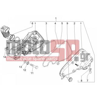 PIAGGIO - FLY 100 4T 2011 - Engine/Transmission - Air filter - 843849 - ΦΥΣΟΥΝΑ ΚΑΡΜΠΙΛΑΤΕΡ FLY 50 4T