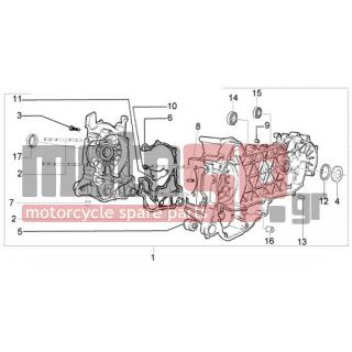 PIAGGIO - FLY 125 4T < 2005 - Engine/Transmission - OIL PAN - 829526 - ΦΛΑΝΤΖΑ ΚΑΡΤΕΡ SCOOTER 125250 ΜΕΣΑΙΑ