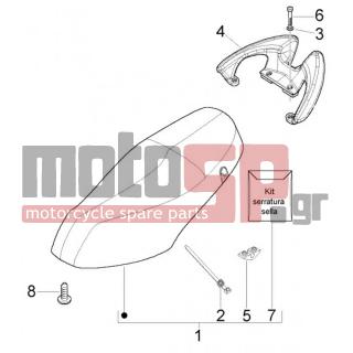 PIAGGIO - FLY 125 4T < 2005 - Body Parts - Saddle-handle - 6219790012 - ΣΕΛΑ FLY 50150 ΕΩΣ 2011