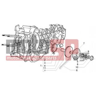 PIAGGIO - FLY 125 4T < 2005 - Engine/Transmission - pulley drive - 433391 - ΡΟΔΕΛΛΑ ΒΑΡΙΑΤ SKIP-HEXAGON