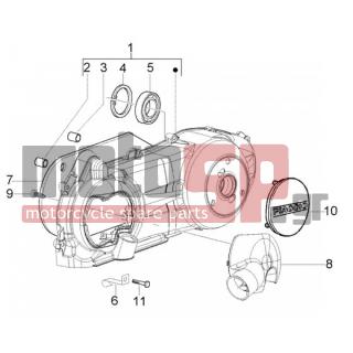 PIAGGIO - FLY 125 4T < 2005 - Engine/Transmission - sump cooling - 845395 - ΔΙΑΦΡΑΓΜΑ ΑΕΡΟΣ FLY 125/150 4T