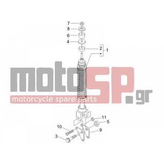 PIAGGIO - FLY 125 4T 2006 - Suspension - Place BACK - Shock absorber - 178149 - ΛΑΣΤΙΧΑΚΙ ΠΙΣ ΑΜΟΡΤΙΣΕΡ