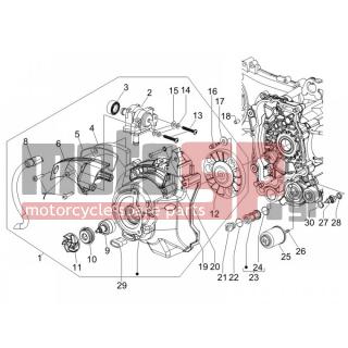PIAGGIO - BEVERLY 125 E3 2008 - Engine/Transmission - COVER flywheel magneto - FILTER oil - 844730 - ΦΤΕΡΩΤΗ ΤΡΟΜΠΑΣ ΝΕΡΟΥ SCOOTER 125-300 4Τ