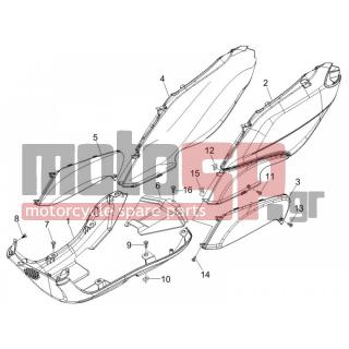 PIAGGIO - FLY 125 4T 2006 - Body Parts - Side skirts - Spoiler - 621990000D - ΚΑΠΑΚΙ ΠΛ ΑΡ FLY ΓΚΡΙ