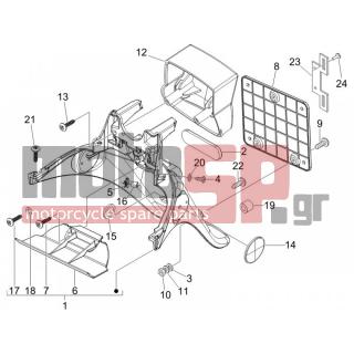 PIAGGIO - FLY 125 4T 2006 - Body Parts - Aprons back - mudguard - 290315 - ΑΝΑΚΛΑΣΤΗΡΑΣ ΛΑΣΠΩΤΗΡΑ FLY ΑΡ-ΔΕ