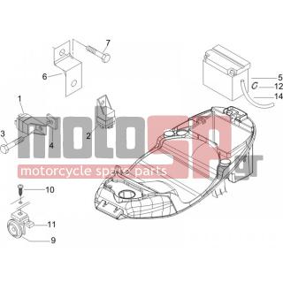 PIAGGIO - FLY 125 4T 2006 - Electrical - Relay - Battery - Horn - 969296 - ΒΙΔΑ M6X10